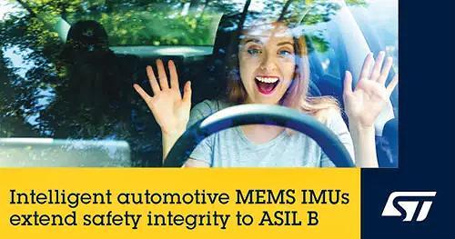 意法半导体推出具有经过 ASIL B 认证的软件库的汽车惯性模块