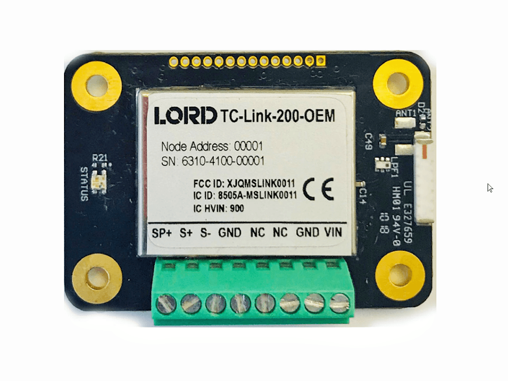 美国LORD TC-LINK-200-OEM嵌入式单通道温度传感器节点