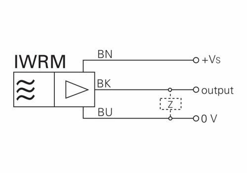 IWRM 30U9501 电感式测距传感器的接线图