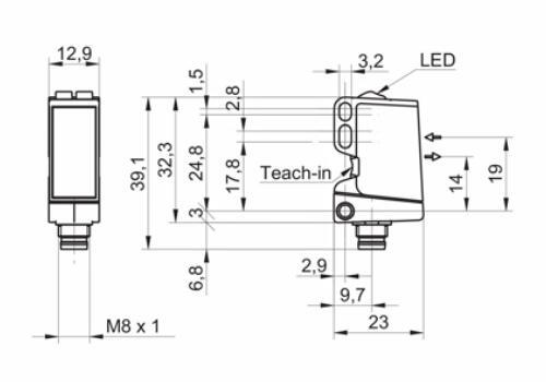 O300.RP-NV1T.72N 传感器的尺寸图