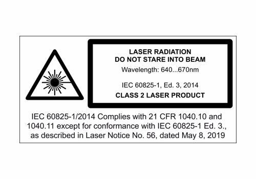 OHDK 10P5101/S35A 传感器的激光警告图