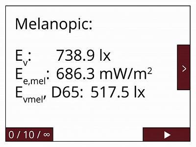 显示黑色素勒克斯等根据CIE S 026:2018和油井建设标准 显示黑色素勒克斯等根据CIE S 026:2018和油井建设标准