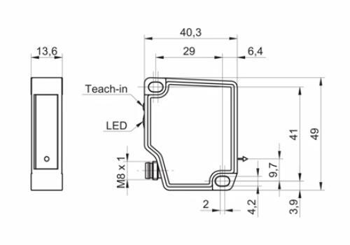 OM30-L0350.HV.YUN 测距传感器尺寸图 OM30-L0350.HV.YUN 测距传感器尺寸图
