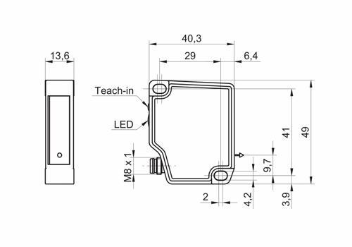 OM30-P0100.HV.TXN 测距传感器的尺寸图 OM30-P0100.HV.TXN 测距传感器的尺寸图