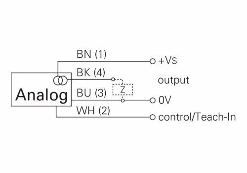 UNAM 12I9912/S14 超声波测距传感器的接线图 UNAM 12I9912/S14 超声波测距传感器的接线图