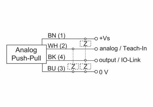 U300.D50-DPMJ.72N 超声波测距传感器的接线图 U300.D50-DPMJ.72N 超声波测距传感器的接线图