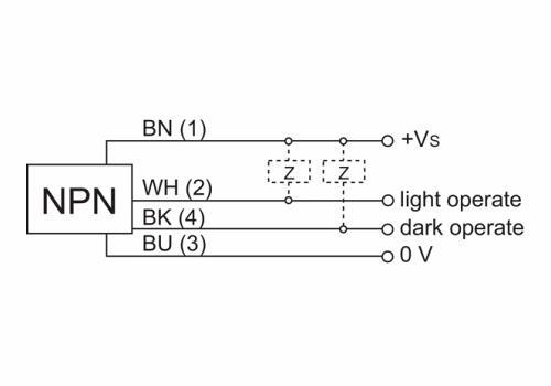 O200.ER-NV1Z.72CV 传感器的接线图 O200.ER-NV1Z.72CV 传感器的接线图
