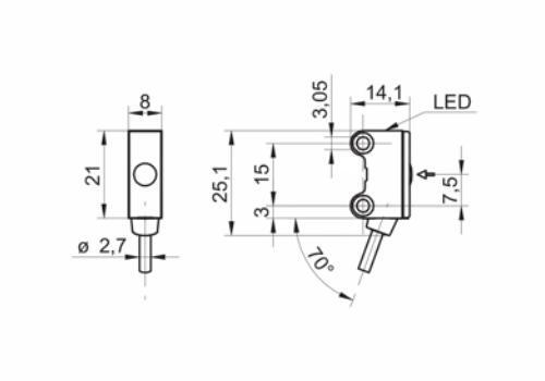 O200.ER-NV1Z.72CV 传感器的尺寸图 O200.ER-NV1Z.72CV 传感器的尺寸图