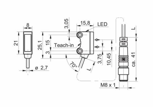 O200.SP-GW1J.72NV 光栅的尺寸图 O200.SP-GW1J.72NV 光栅的尺寸图