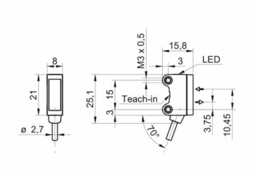 O200.SP-GW1J.72NV 光栅的尺寸图 O200.SP-GW1J.72NV 光栅的尺寸图