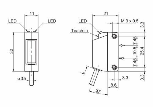 O330.GP-NLNVT.72ZV/E022_H006_T003 传感器的尺寸图 O330.GP-NLNVT.72ZV/E022_H006_T003 传感器的尺寸图